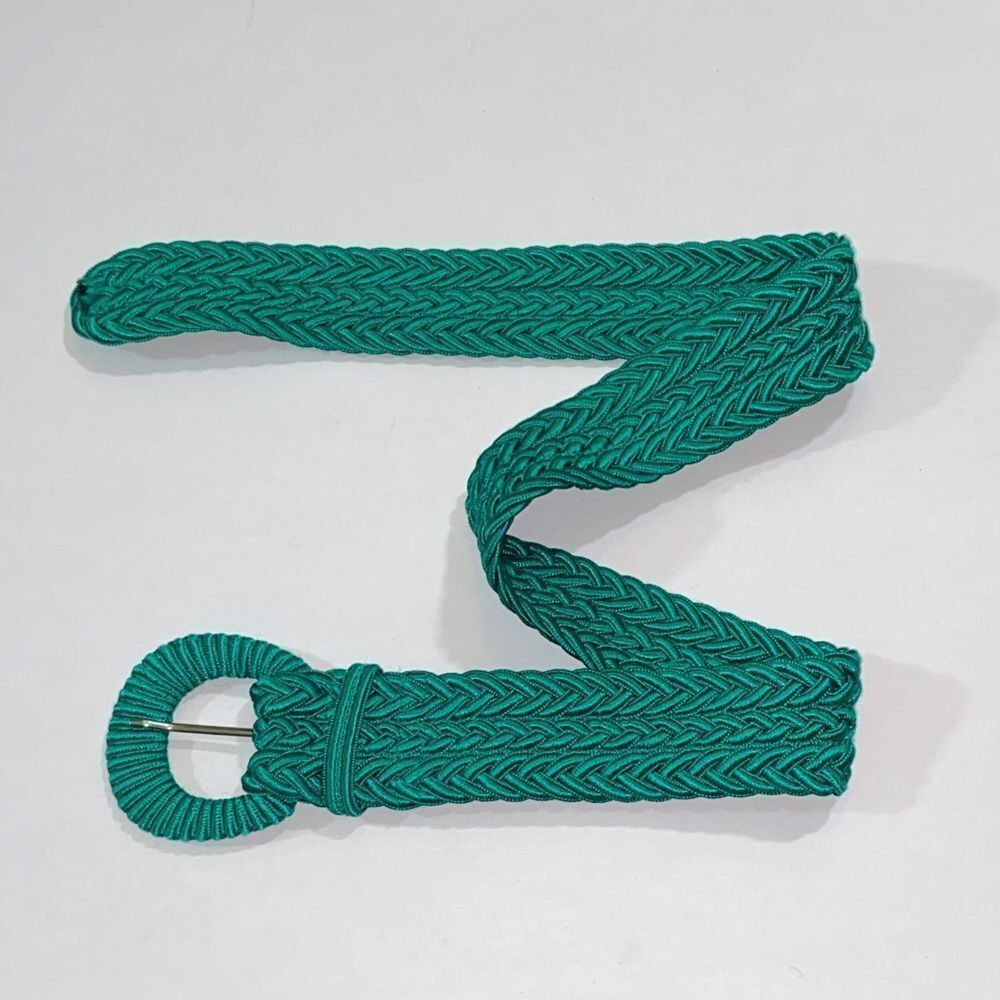 Elegant Green Double Braided Belt